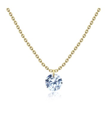 Gold Plated CZ Necklaces SPE-2525-GP