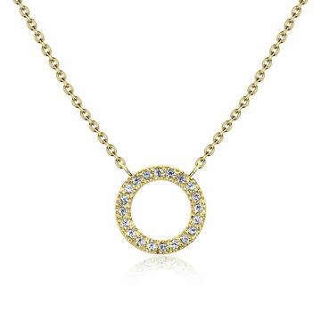 Gold Plated CZ Necklaces SPE-2603-GP