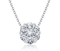 Shining Crystal Silver Necklace SPE-2630