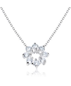 Petals Flowers Silver Necklace SPE-2631