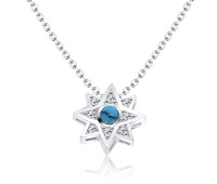 Cute Star with Turquoise Silver Necklace SPE-2871