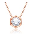 Lovely Round Crystal Silver Necklace SPE-2876