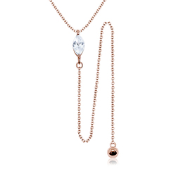 Rose Gold Plated Silver Necklaces SPE-2927-RO-GP