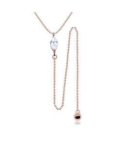 Rose Gold Plated Silver Necklaces SPE-2927-RO-GP