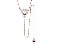 Rose Gold Plated Silver Necklaces SPE-2946-RO-GP