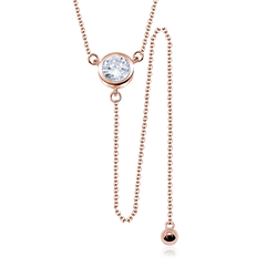 Rose Gold Plated Silver Necklaces SPE-2946-RO-GP