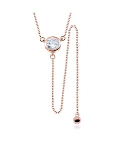 Rose Gold Plated Silver Necklaces SPE-2946-RO-GP