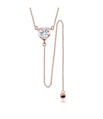 Rose Gold Plated Silver Necklaces SPE-2948-RO-GP