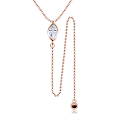 Rose Gold Plated Silver Necklaces SPE-2954-RO-GP