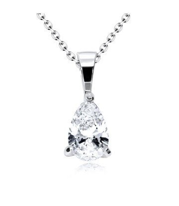 Raindrop CZ Silver Necklace SPE-3203