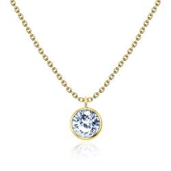 Gold Plated CZ Necklaces SPE-3288-GP
