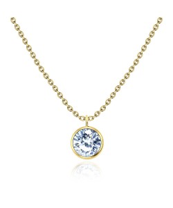 Gold Plated CZ Necklaces SPE-3288-GP