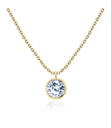 Gold Plated CZ Necklaces SPE-3288-GP