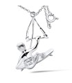 Surfboard Silver Necklaces SPE-3947