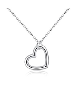 Heart Shaped Silver Necklace SPE-737