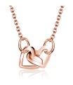 Dual Intertwined Heart Necklaces Line SPE-739