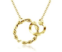 Gold Plated Silver Necklaces Line SPE-746-GP