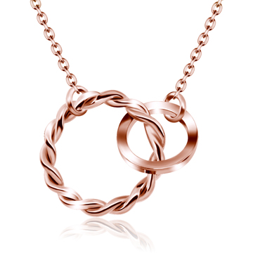 Rose Gold Plated Silver Necklaces Line SPE-746-RO-GP