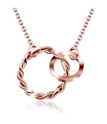 Rose Gold Plated Silver Necklaces Line SPE-746-RO-GP