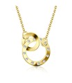 Cute Rhinestone Silver Necklace SPE-747