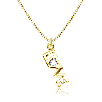 Gold Plated Romantic Love Necklaces SPE-813-GP