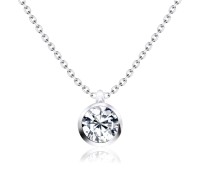 Necklace Silver Circle Stone SPE-81n