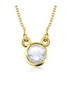 Necklace Silver Circle Stone SPE-82