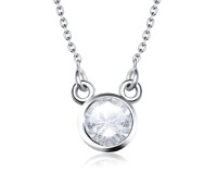 Necklace Silver Circle Stone SPE-82