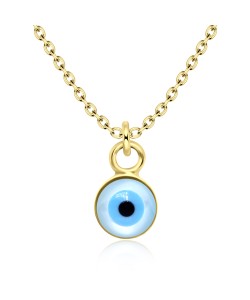 Gold Plated Evil Eye Necklace SPE-841-GP