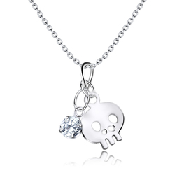 Necklaces Silver Skull Shape SPE-89