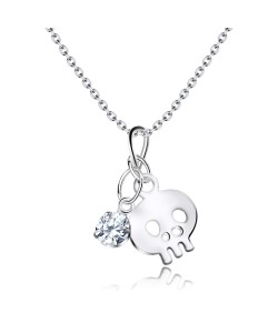 Necklaces Silver Skull Shape SPE-89