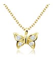 Sweet Butterfly Silver Necklace SPE-92n