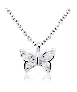 Sweet Butterfly Silver Necklace SPE-92n