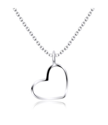 Silver Necklace Heart Line SPE-93n