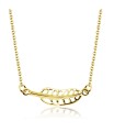 Long Leaf Silver Necklace SPE-963