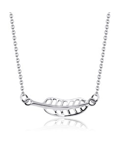 Long Leaf Silver Necklace SPE-963
