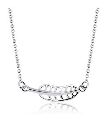 Long Leaf Silver Necklace SPE-963