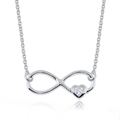 Infinity with Heart Shaped Necklace SPE-965