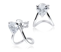 Heart CZ Stud Earring STC-2157