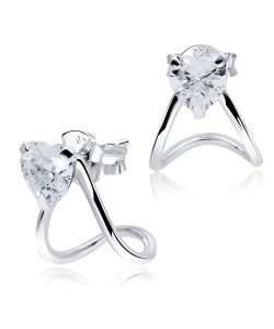 Heart CZ Stud Earring STC-2157