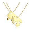 Necklace Silver Jigsaw Shape VAL-02