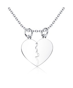 Necklace Silver Broken Heart VAL-04