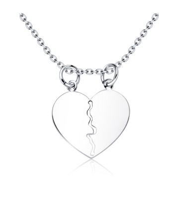 Necklace Silver Broken Heart VAL-04