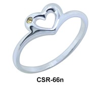 Design Heart Silver Ring CSR-66n 