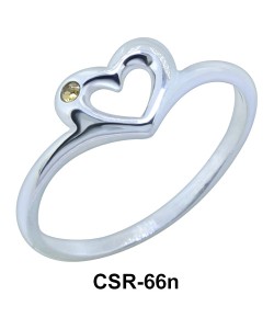 Design Heart Silver Ring CSR-66n 