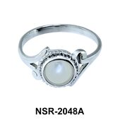 Pearl Silver Rings NSR-2048A