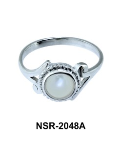 Pearl Silver Rings NSR-2048A