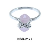 Rose Quartz Silver Rings NSR-2177