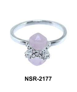 Rose Quartz Silver Rings NSR-2177