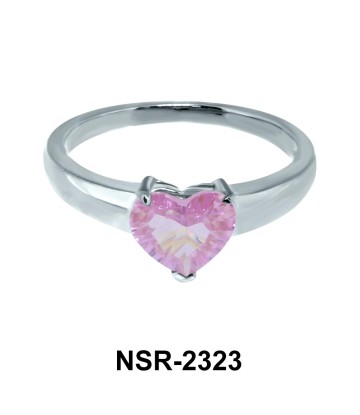 Heart CZ Silver Rings NSR-2323